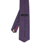 John Lobb // Striped Twinstitch Silk Tie // Purple