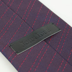 John Lobb // Striped Twinstitch Silk Tie // Purple