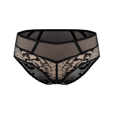 By Night Panty // Black + Beige (S)