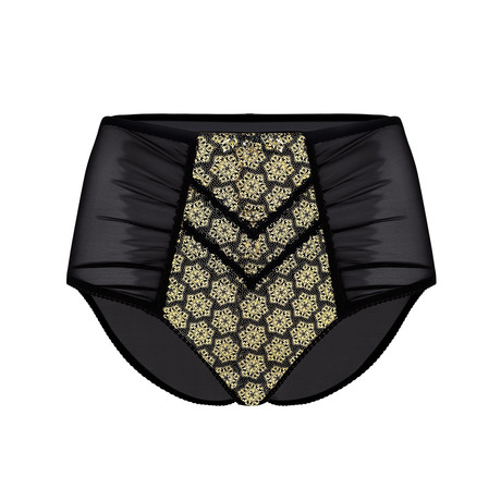 Glamour Panty // Black + Gold (S)