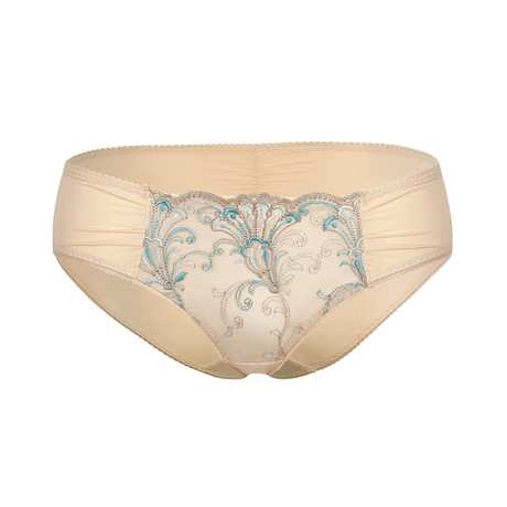 Chance Panty // Beige + Turquoise (32D)