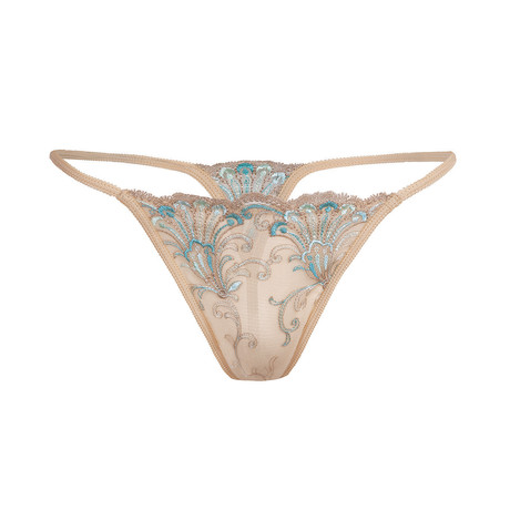 Chance Thong // Beige + Turquoise (32D)