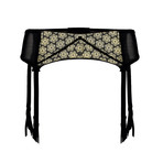 Glamour Garter // Black + Gold (36B)