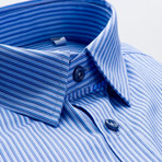 Striped Slim Fit Button-Up // Royal (S)
