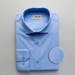 Dotted Slim Fit Button Up // Blue (S)