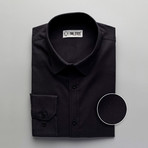 Plain Slim Fit Button-Up // Black (S)