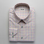Checkered Regular Fit Button Up // Yellow + White + Red (M)
