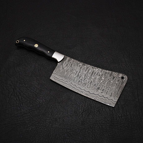 Damascus Cleaver  Knife // 9138