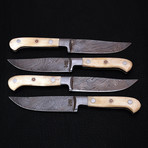 Damascus Steak Knife Set // 4 Piece // 9110-SBH