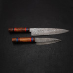 Damascus Chef Knife Set // 2 Piece // 9141-A