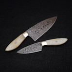 Damascus Chef Knife Set // 2 Piece // 9187
