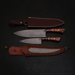 Damascus Chef Knife Set // 2 Piece // 9718