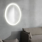 Pool // Oval Illuminated Mirror // Silver