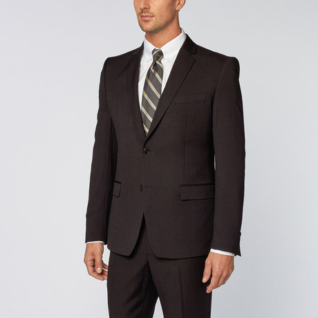 Versace Collection // Soft Pinstripe Suit // Black (Euro: 46R)