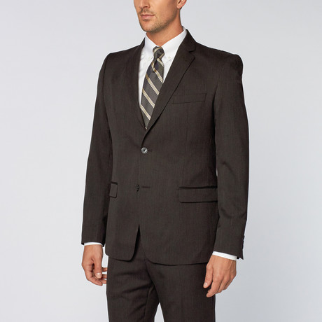 Versace Collection // Thin Pinstripe Suit // Black (Euro: 46R)