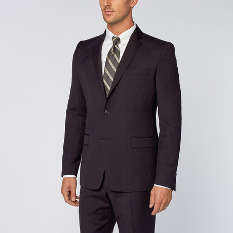 Versace Collection // Shadow Pinstripe Suit // Navy (Euro: 46R)