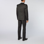 Versace Collection // Pinstripe Texture Suit // Black (Euro: 46)