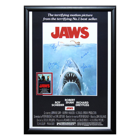 Framed + Autographed Poster // Jaws