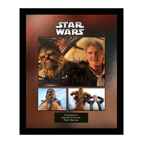 Framed + Autographed Collage // Han Solo + Chewbacca // Collage I
