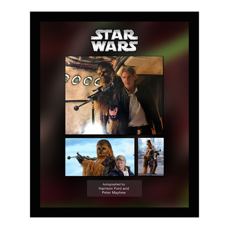 Framed + Autographed Collage // Han Solo + Chewbacca // Collage II