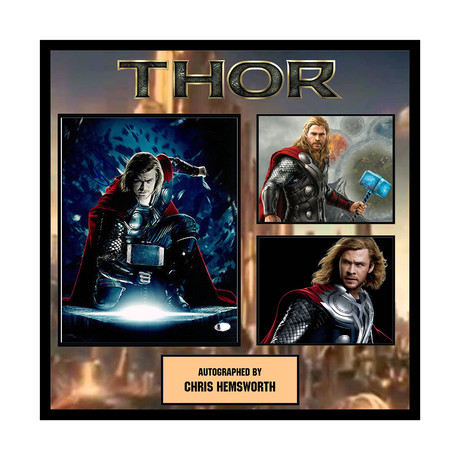 Framed + Autographed Collage // Thor