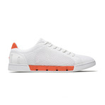 Breeze Tennis Knit Sneaker // White + Orange (US: 9)