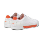 Breeze Tennis Knit Sneaker // White + Orange (US: 9.5)