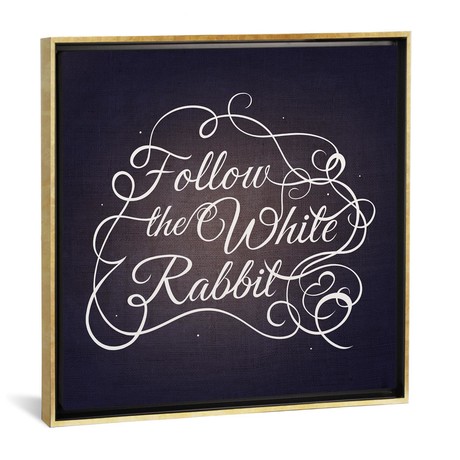 Follow the White Rabbit // 5by5collective (18"W x 18"H x 0.75"D)