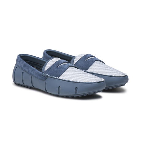 Penny Loafer Driver Dt Suede // Slate + White (US: 7)