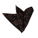 Paisley Silk Handkerchief // Black + Gold