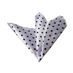 Silk Handkerchief // White + Black Dots