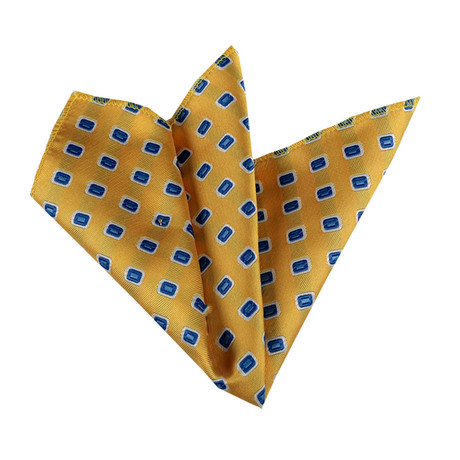 Silk Handkerchief // Yellow + Blue Squares