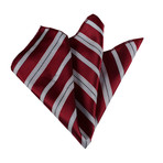 Stripes Silk Handkerchief // Red + White