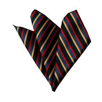 Striped Silk Handkerchief // Blue + Black Multicolor