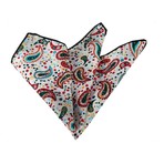 Paisley Silk Handkerchief // Multicolor + White