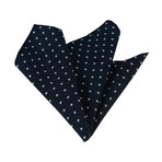 Silk Handkerchief // Black + White Stars