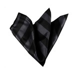 Striped Silk Handkerchief // Black + Gray