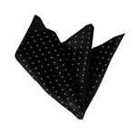 Dotted Silk Handkerchief // Black + Gray