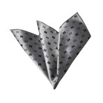 Silk Handkerchief // Metallic Silver + Gray + Black