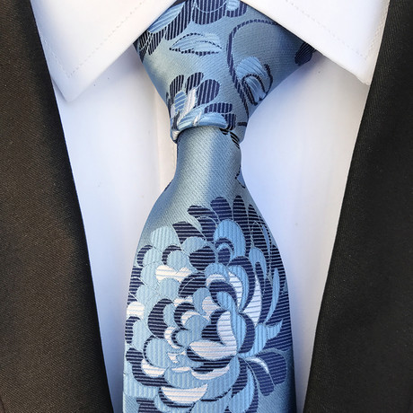 Handmade Neck Tie // Blue Flower