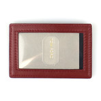 Smooth ID Card Holder Wallet // Auburn Brown