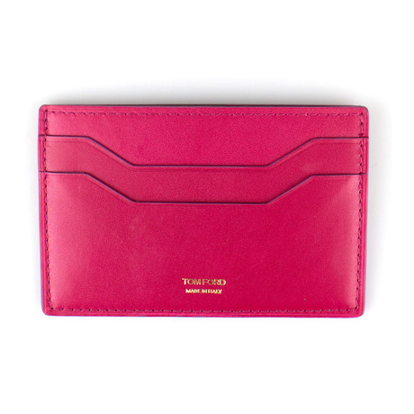Smooth ID Card Holder Wallet // Ruby Pink