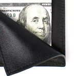 Smooth Open Side Card Holder Wallet // Dark Green
