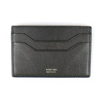 Pebbled Card Holder Wallet // Dark Green