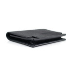 Pebbled Envelope Card Holder Wallet // Black