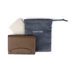 Pebbled Envelope Card Holder Wallet // Lion Brown