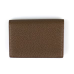Pebbled Envelope Card Holder Wallet // Lion Brown