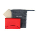 Pebbled Envelope Card Holder Wallet // Amaranth Pink