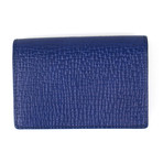 Pebbled Envelope Card Holder Wallet // Sapphire Blue