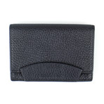 Pebbled Envelope Card Holder Wallet // Black